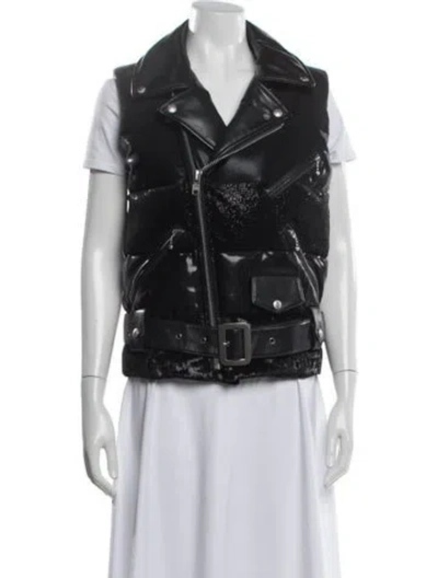 Pre-owned Junya Watanabe 2014 Faux Leather Biker Jacket In Black