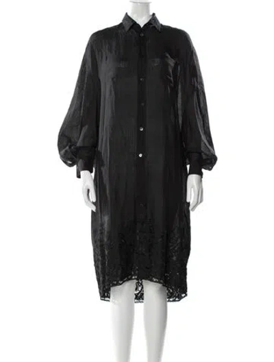 Pre-owned Junya Watanabe 2014 Midi Length Dress In Black