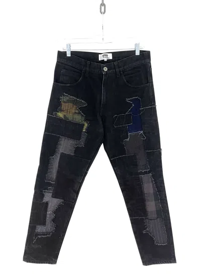 Pre-owned Junya Watanabe 2014 Patchwork Denim In Black