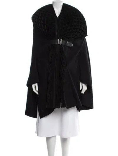 Pre-owned Junya Watanabe 2015 Wool Cape In Black