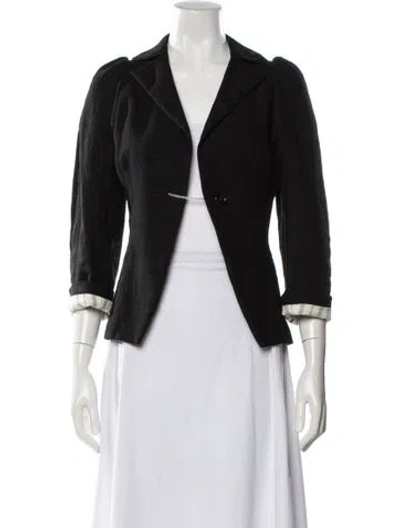 Pre-owned Junya Watanabe 2016 Linen Blazer In Black