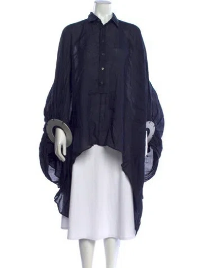Pre-owned Junya Watanabe 2016 Linen Top In Blue