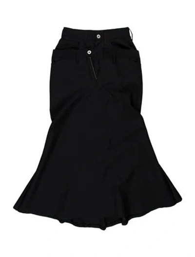 Pre-owned Junya Watanabe 2016 Long Skirt In Black