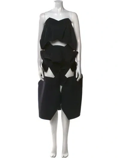 Pre-owned Junya Watanabe 2016 Midi Length Dress W/ Tags In Black