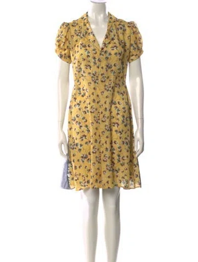 Pre-owned Junya Watanabe 2017 Mini Dress In Yellow