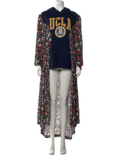 Pre-owned Junya Watanabe 2019 Floral Print Top In Blue