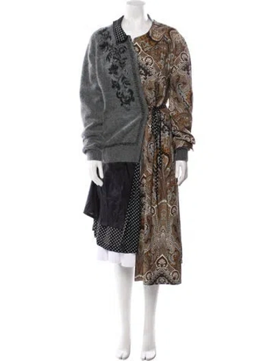 Pre-owned Junya Watanabe 2019 Long Dress In Brown