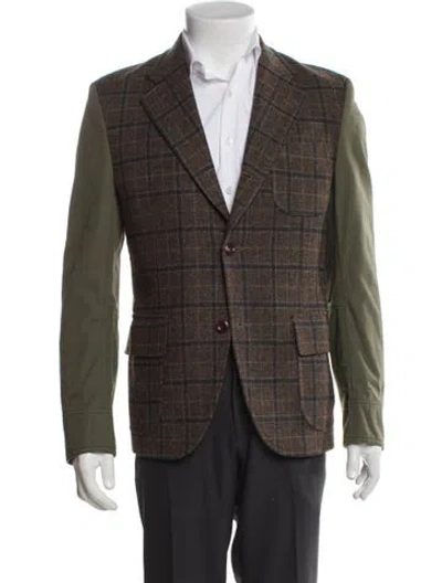 Pre-owned Junya Watanabe 2019 Plaid Print Blazer W/ Tags In Brown