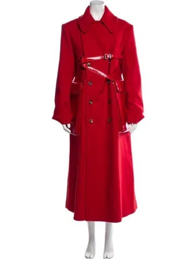 Pre-owned Junya Watanabe 2020 Wool Trench Coat In Red