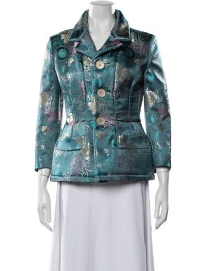 Pre-owned Junya Watanabe 2022 Patterned Jacket In Blue