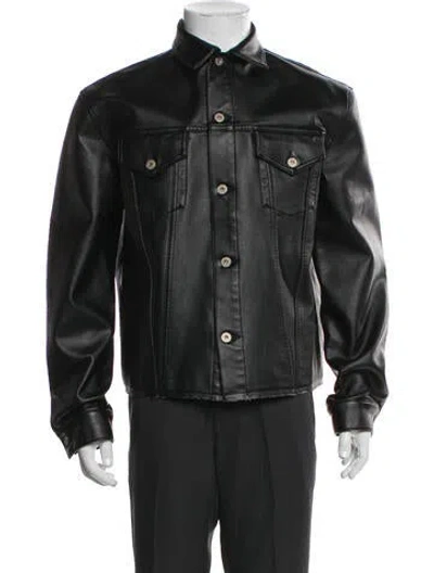 Pre-owned Junya Watanabe 2023 Vegan Leather Denim Jacket W/ Tags In Black