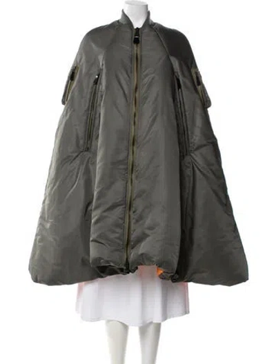 Pre-owned Junya Watanabe 2025 Nylon Cape In Green