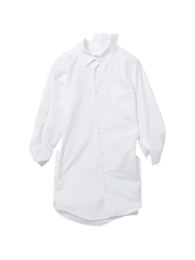 Junya Watanabe 3/4-sleeve Buttoned Shirt In White