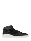 Junya Watanabe High-top Sneakers With Textured Upper And Rubber Sole In Black