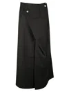 Junya Watanabe A-line Midi Skirt With Button Detail In Multi