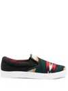 Junya Watanabe Multicolor Pendleton Edition Slip-on Sneakers In Green