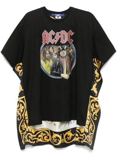 Junya Watanabe Acdc Printed T-shirt In Blk X Red/blu/grn