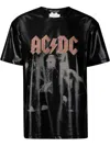 Junya Watanabe Acdc Band Logo Graphic Print T-shirt In Black