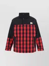Junya Watanabe Check Pattern Jacket With Frontal Zip And Snap Button Closure In Red