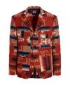 Junya Watanabe 'native Pendleton' Single Breast Jacket In Red