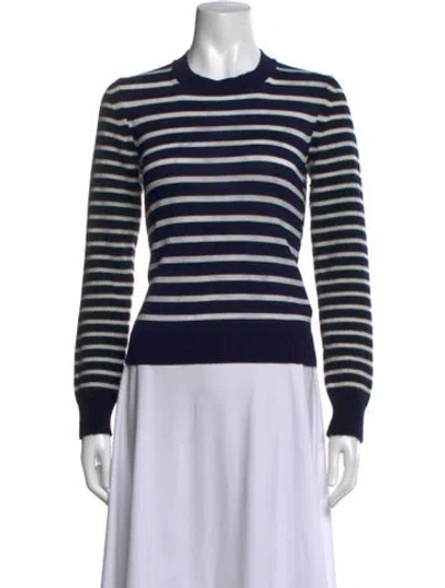 Pre-owned Junya Watanabe Alpaca Striped Top In Blue