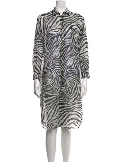 Pre-owned Junya Watanabe Animal Print Knee-length Dress In Multi