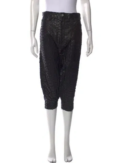 Pre-owned Junya Watanabe Animal Print Mini Skirt In Black