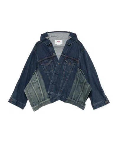 JUNYA WATANABE JUNYA WATANABE PANELLED OVERSIZED DENIM JACKET