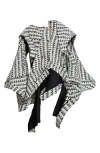 Junya Watanabe Oversized Tweed Jacket In White/ Black