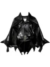 Junya Watanabe Asymmetric Faux-leather Biker Jacket In Black