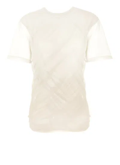 Junya Watanabe Asymmetric Hem Crewneck T In White