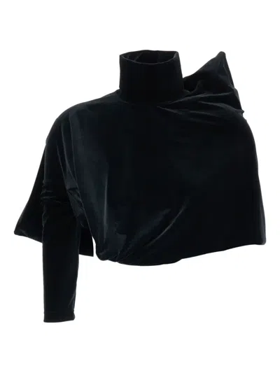 Junya Watanabe Asymmetric High-neck Top In Black