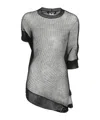 Junya Watanabe Asymmetric Mesh T-shirt In Gray