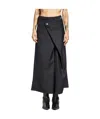 Junya Watanabe Asymmetric Patch Pocket Skirt In Black