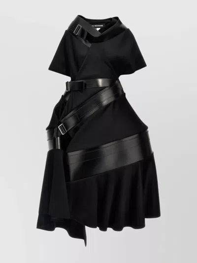 JUNYA WATANABE ASYMMETRICAL COAT WITH BELTED BUCKLE ACCENTS
