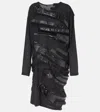 Junya Watanabe Asymmetrical Paneled Midi Dress In Black