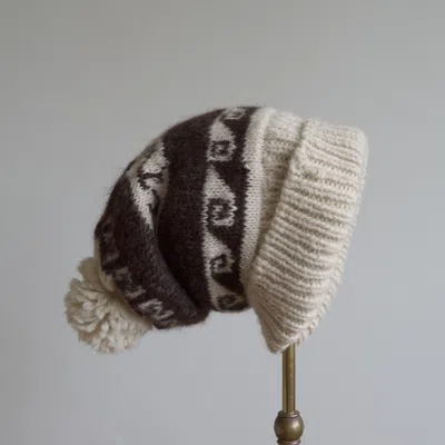 Pre-owned Junya Watanabe Aw2005  Man Hand Knitted Hat In White