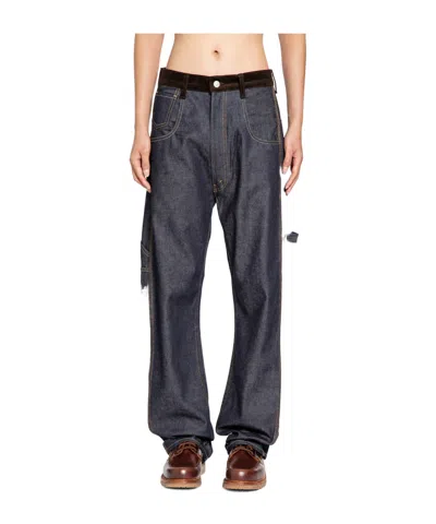 Junya Watanabe Belt Loop Denim Trousers In Black