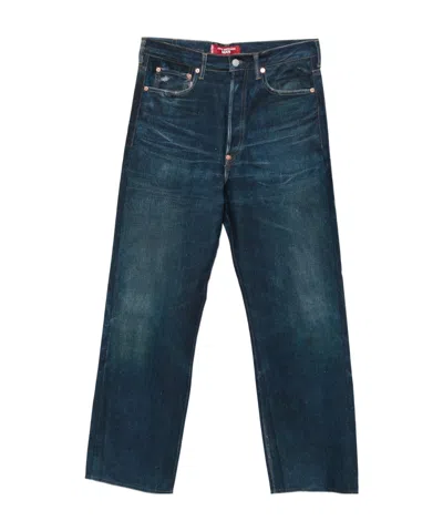 Junya Watanabe Belt Loop Jeans In Blue
