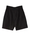 Junya Watanabe Pleated Bermuda Shorts In Black