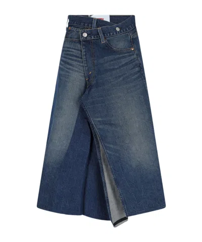 JUNYA WATANABE JUNYA WATANABE X LEVIS ASYMMETRIC DENIM SKIRT
