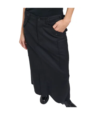 Junya Watanabe Belted Midi Skirt In Black