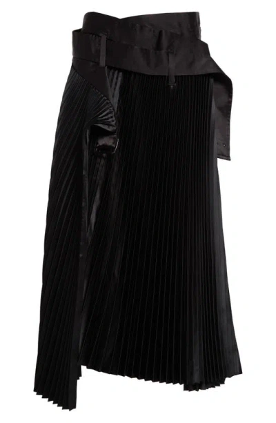 JUNYA WATANABE BELTED PLEATED WRAP SKIRT