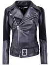 Junya Watanabe Zippered Long-sleeved Leather Jacket In Black