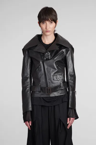 Junya Watanabe Metallic Biker Jacquet In Black