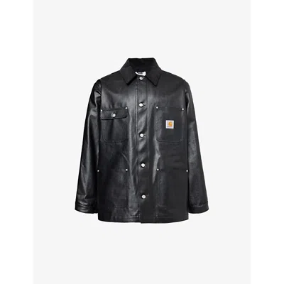 Junya Watanabe Mens Black Man X Carhartt Wip Brand-patch Cotton Jacket