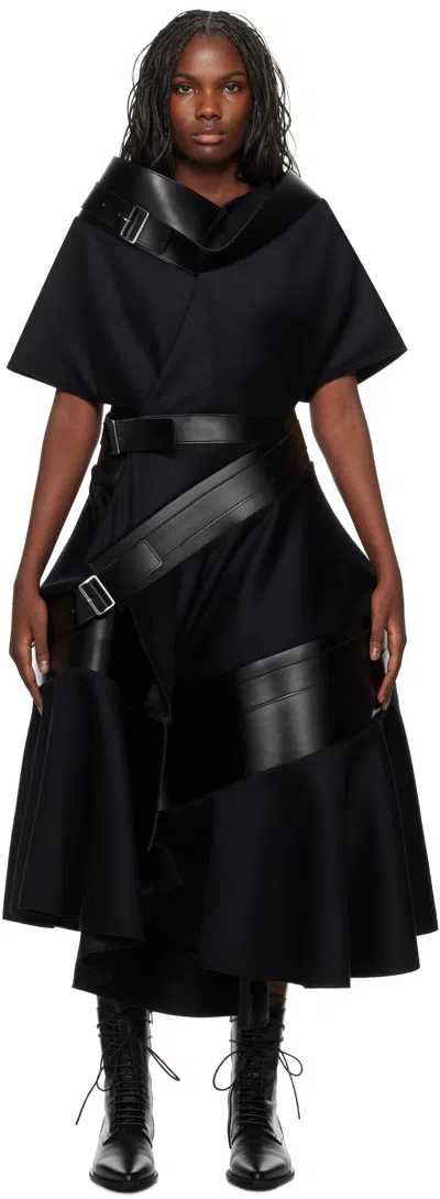 Junya Watanabe Black Belted Maxi Dress