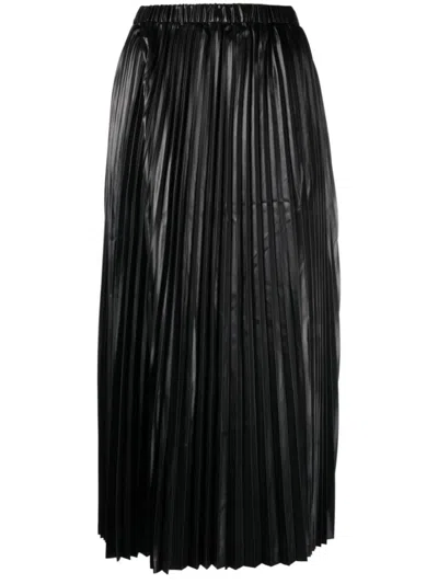JUNYA WATANABE BLACK BLACK LOGO PATCH TROUSERS