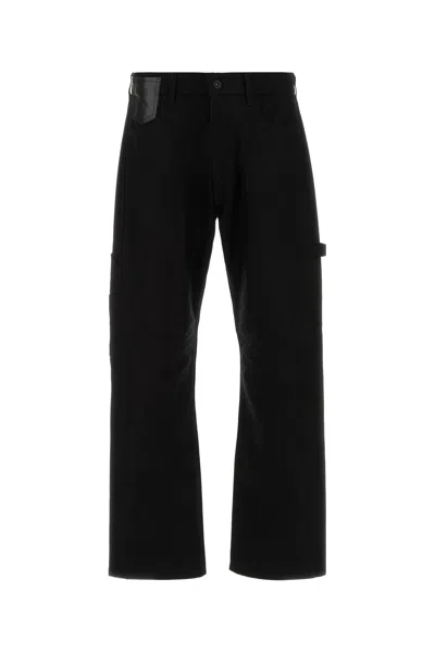 Junya Watanabe Cotton Wide Leg Trousers Featuring Pockets In Black