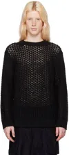 Junya Watanabe Pullover Mit Lochstrickmuster In Black